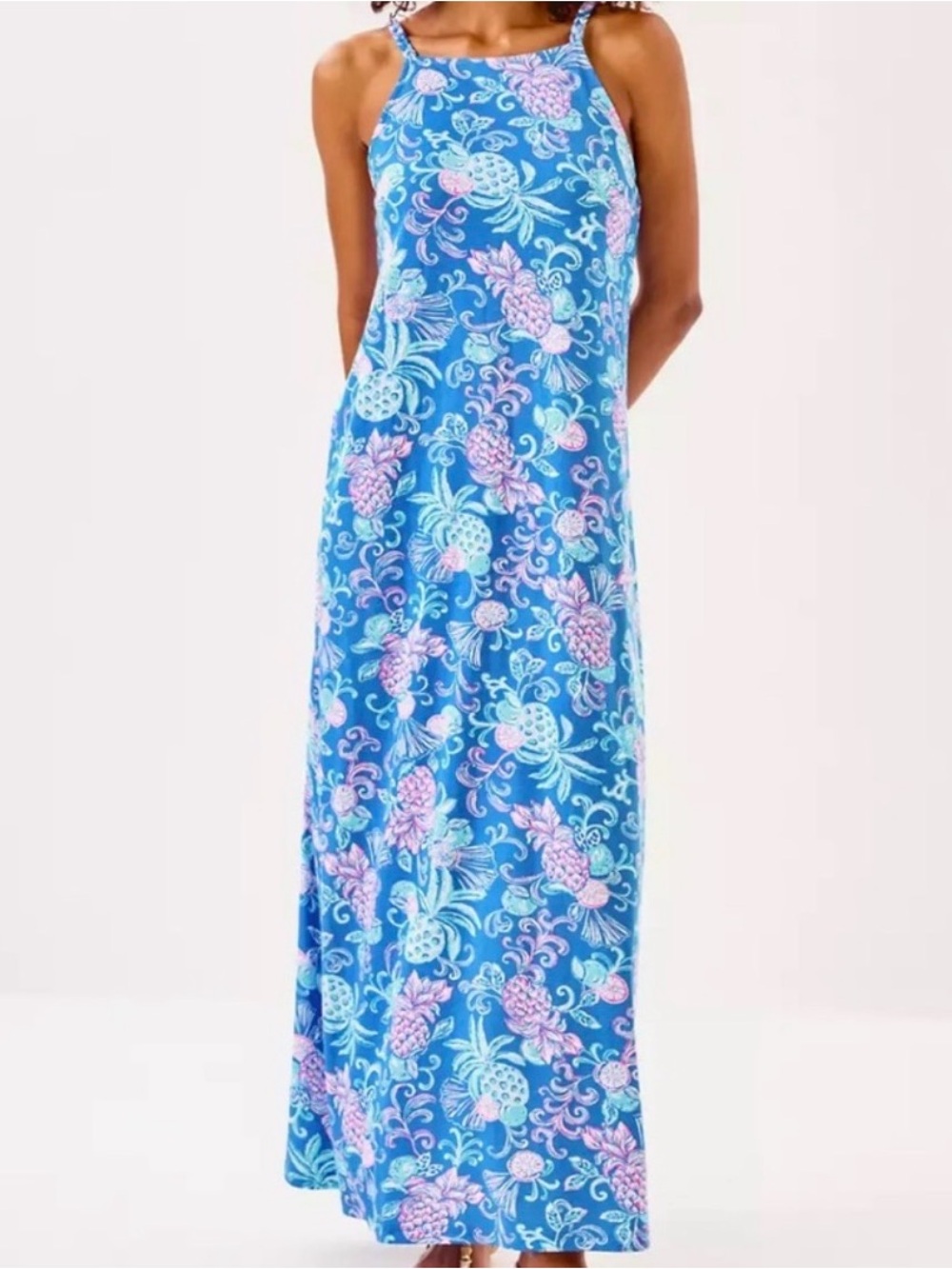 NWT Lilly Pulitzer XL KYLEIGH MAXI “Sunwashed Blue Sunbathers” ✨💲178